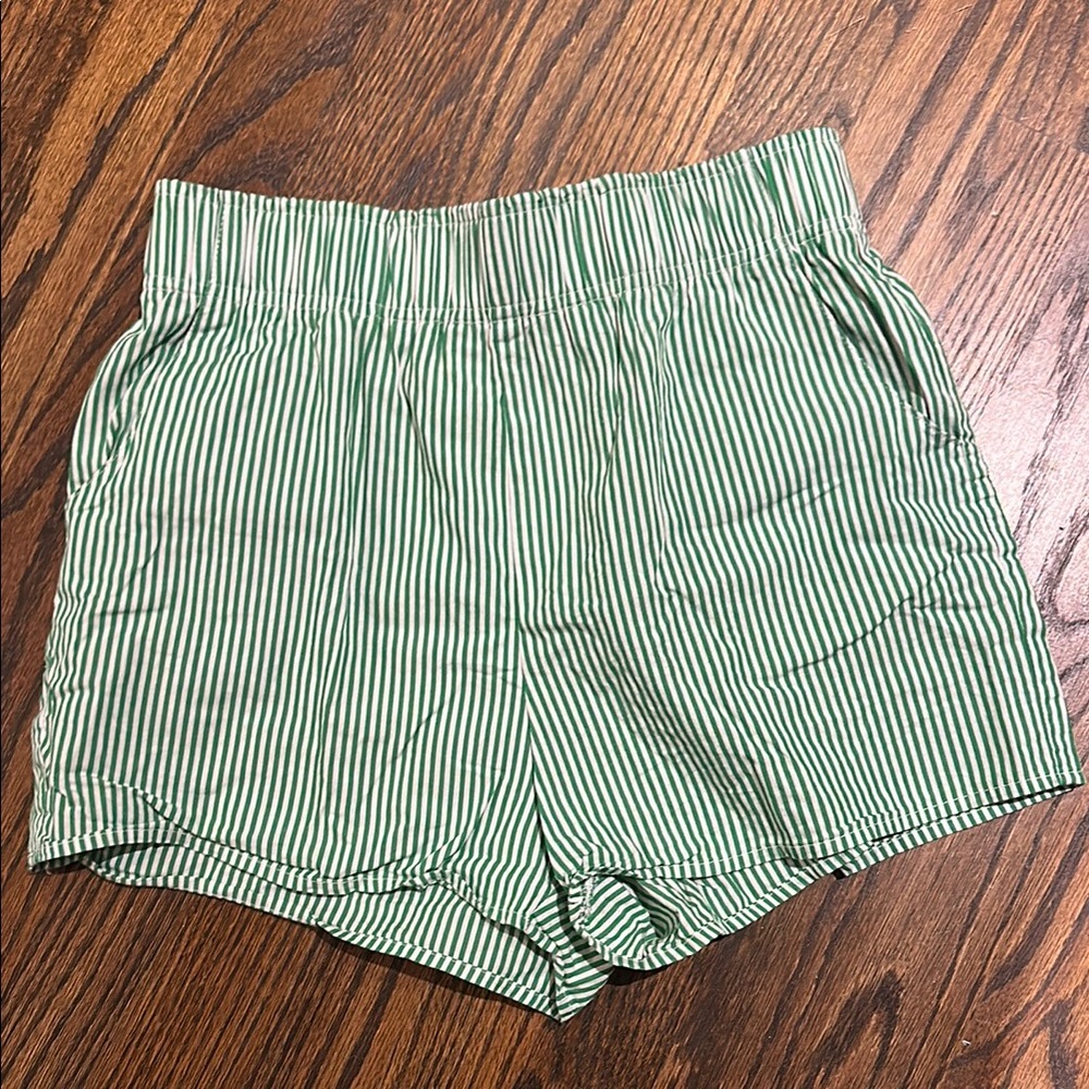 Emory Park High Waist Green Shorts